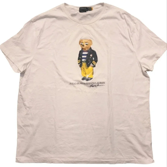 POLO RALPH LAUREN Preppy Bear white classic fit Men's XXL short sleeve t-shirt - Picture 1 of 15